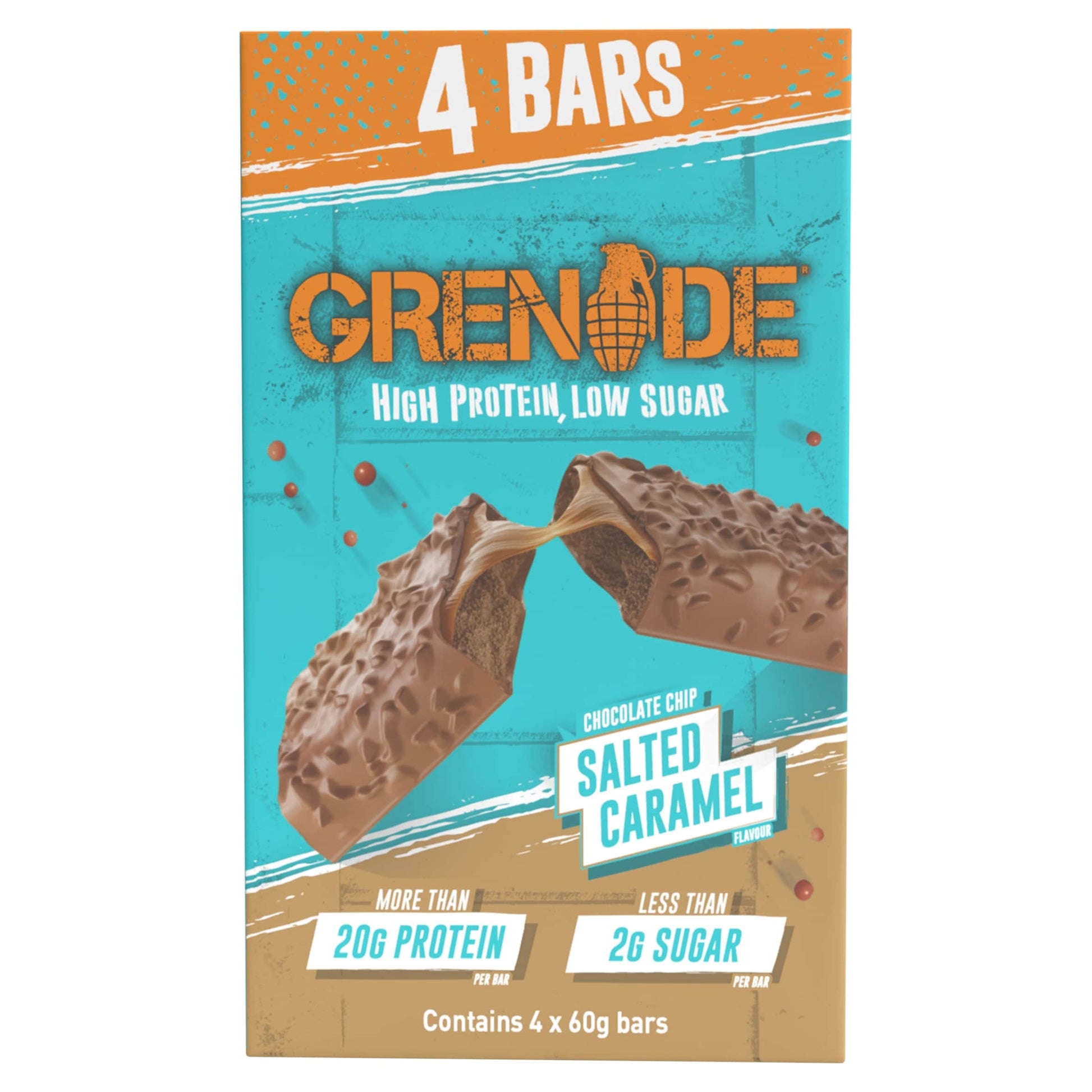 Grenade Protein Bar - Chocolate Chip Salted Caramel 4 x 60g — image 1
