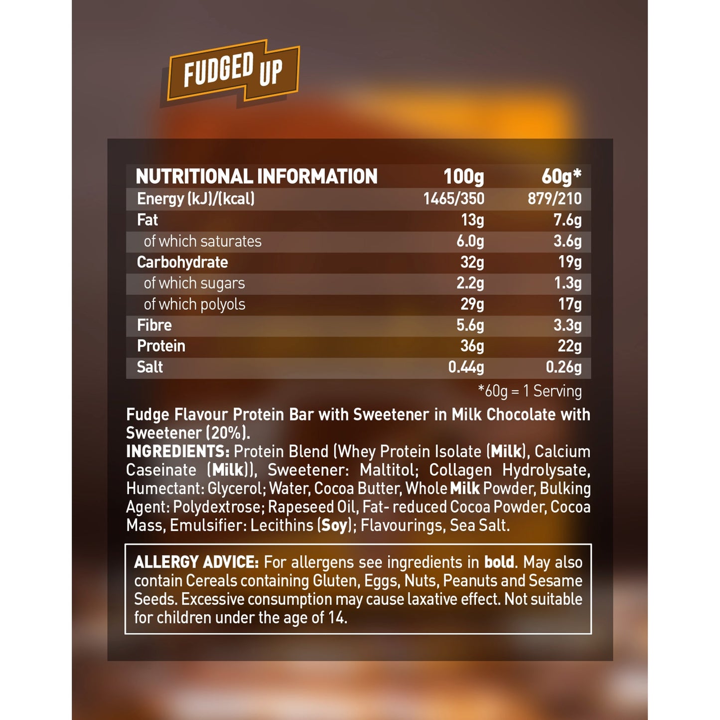 Grenade Protein Bar - Fudged Up Fudge 60g — image 2