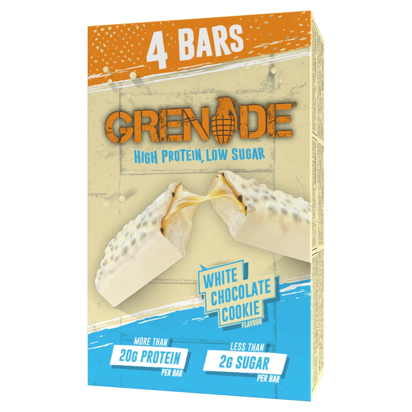 Grenade Protein Bar - White Chocolate Cookie 4 x 60g — image 1