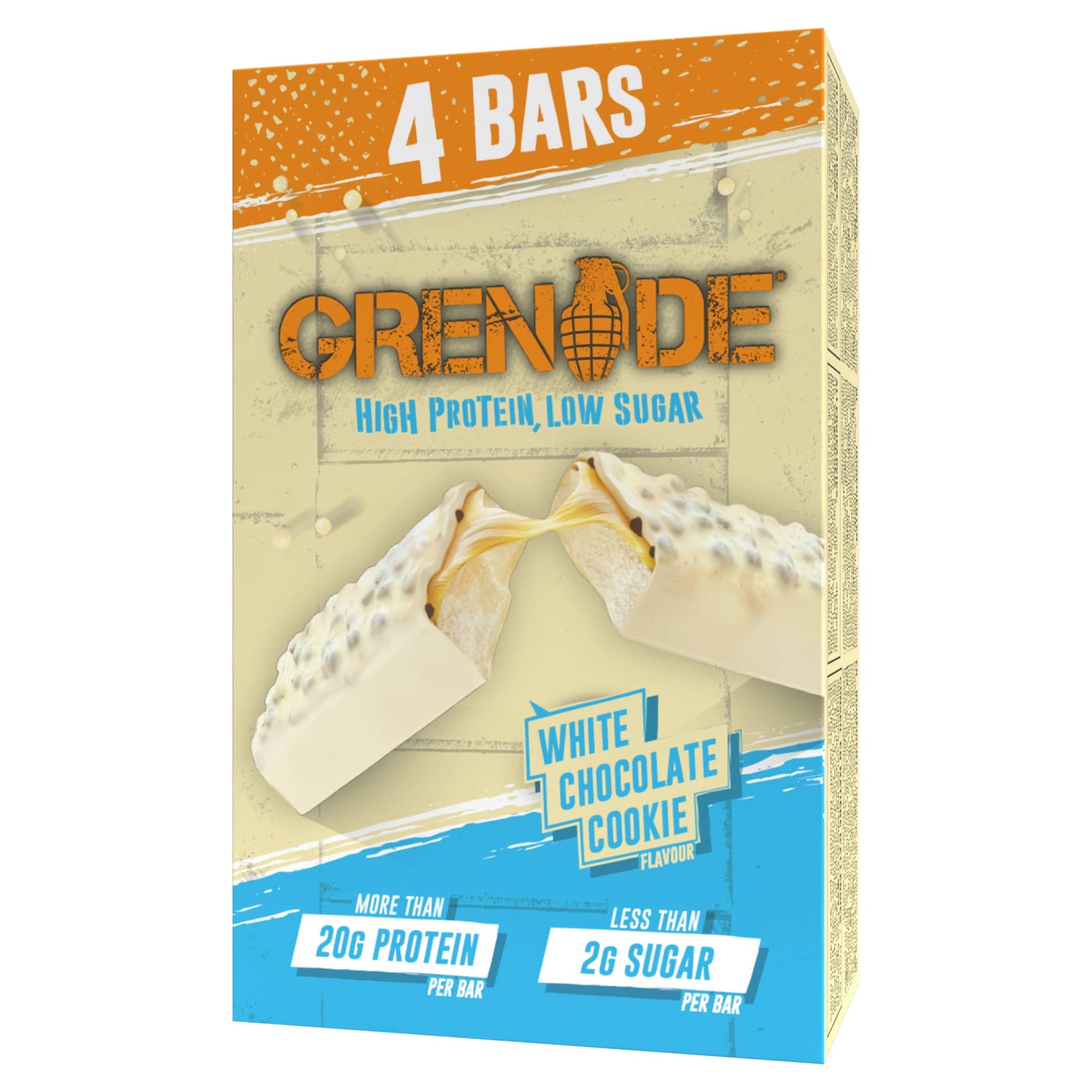 Grenade Protein Bar - White Chocolate Cookie 4 x 60g — image 1