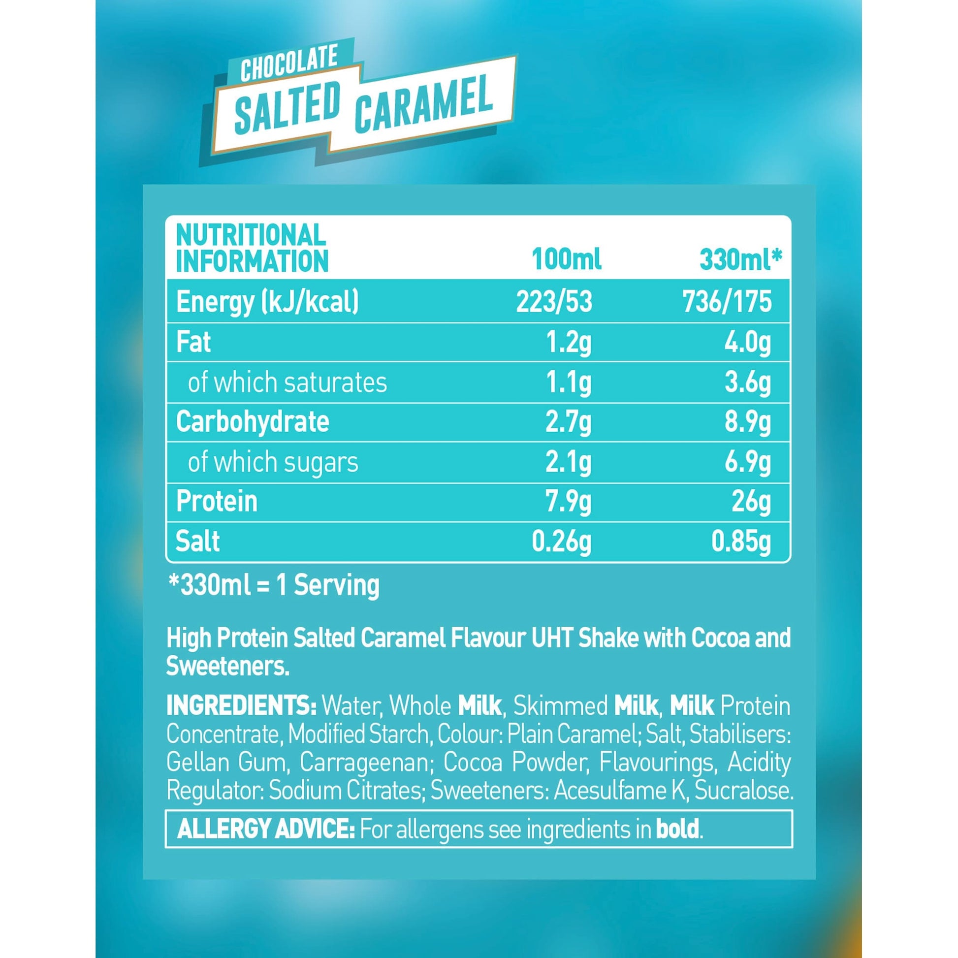 Grenade Protein Shake Chocolate Salted Caramel Flavour 330ml — image 2