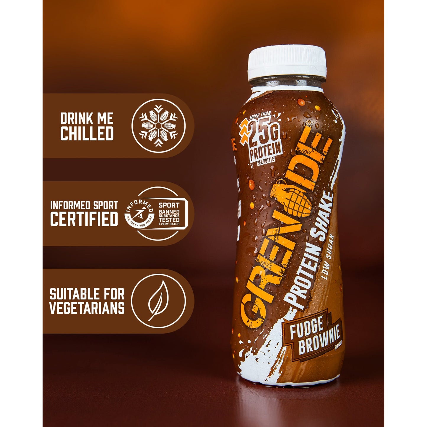 Grenade Protein Shake Fudge Brownie Flavour 330ml — image 5