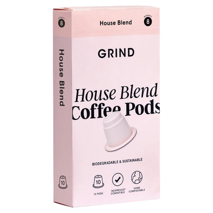 Grind House Blend Coffee Pods Biodegradable & Sustainable 10 Pack 52g — image 2