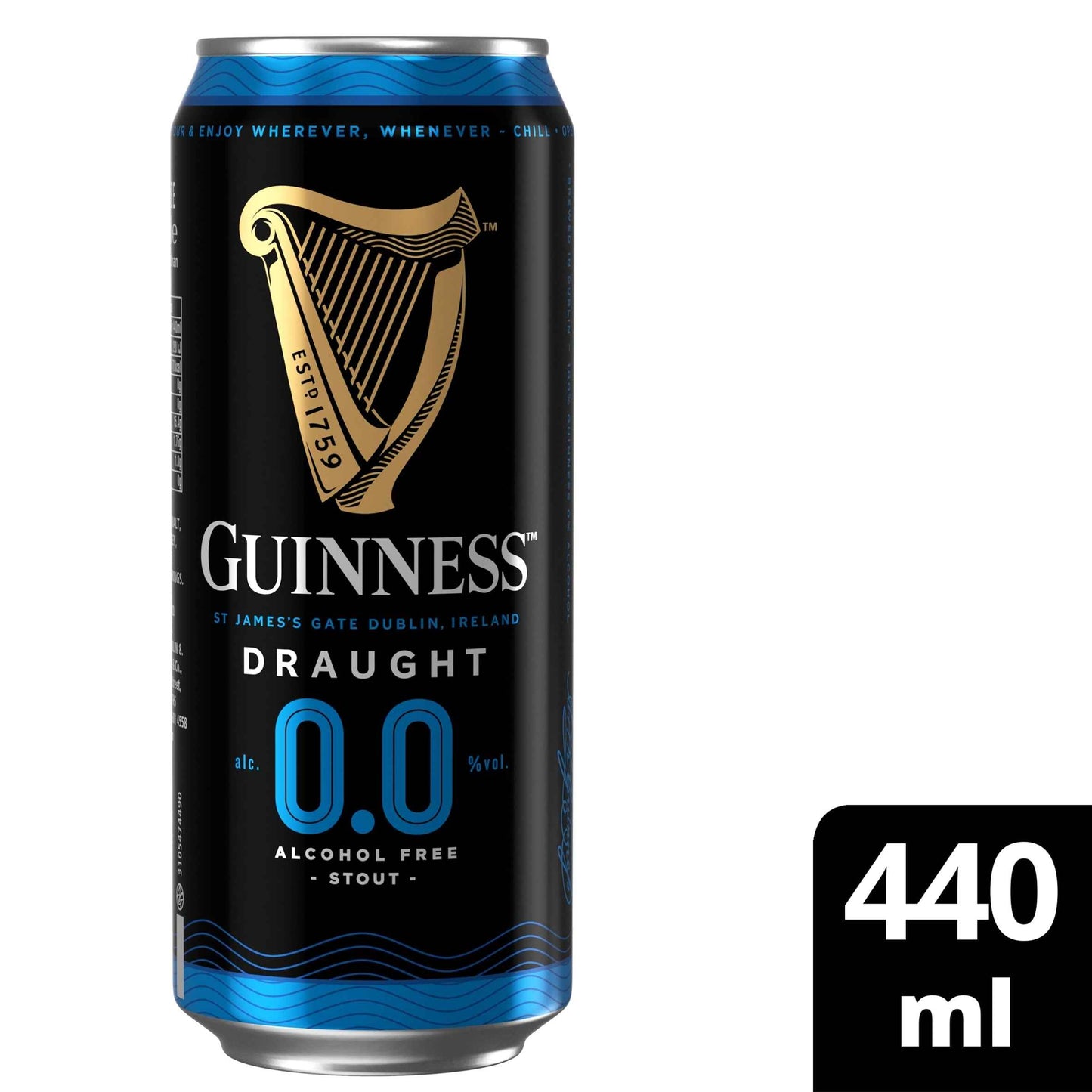 GUINNESS 0.0% Alcohol Free Draught Stout 10x440ml