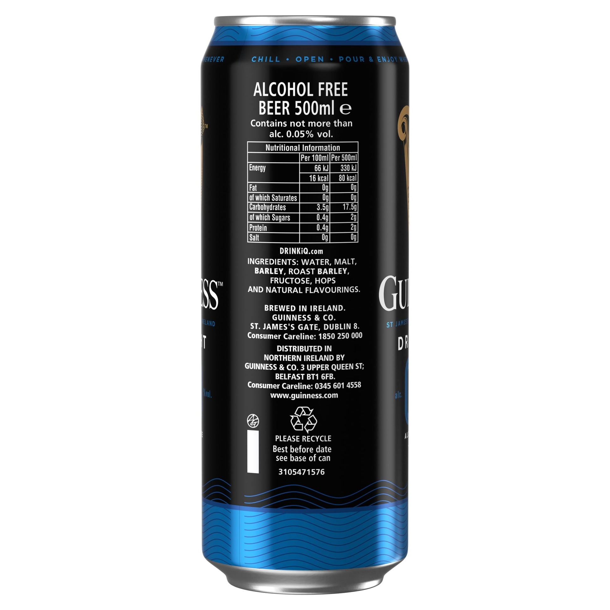 Guinness 0.0% Alcohol Free Draught Stout 4X440ml — image 3
