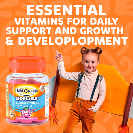 Haliborange Calcium & Vitamin D Strawberry Softies 30s — image 2