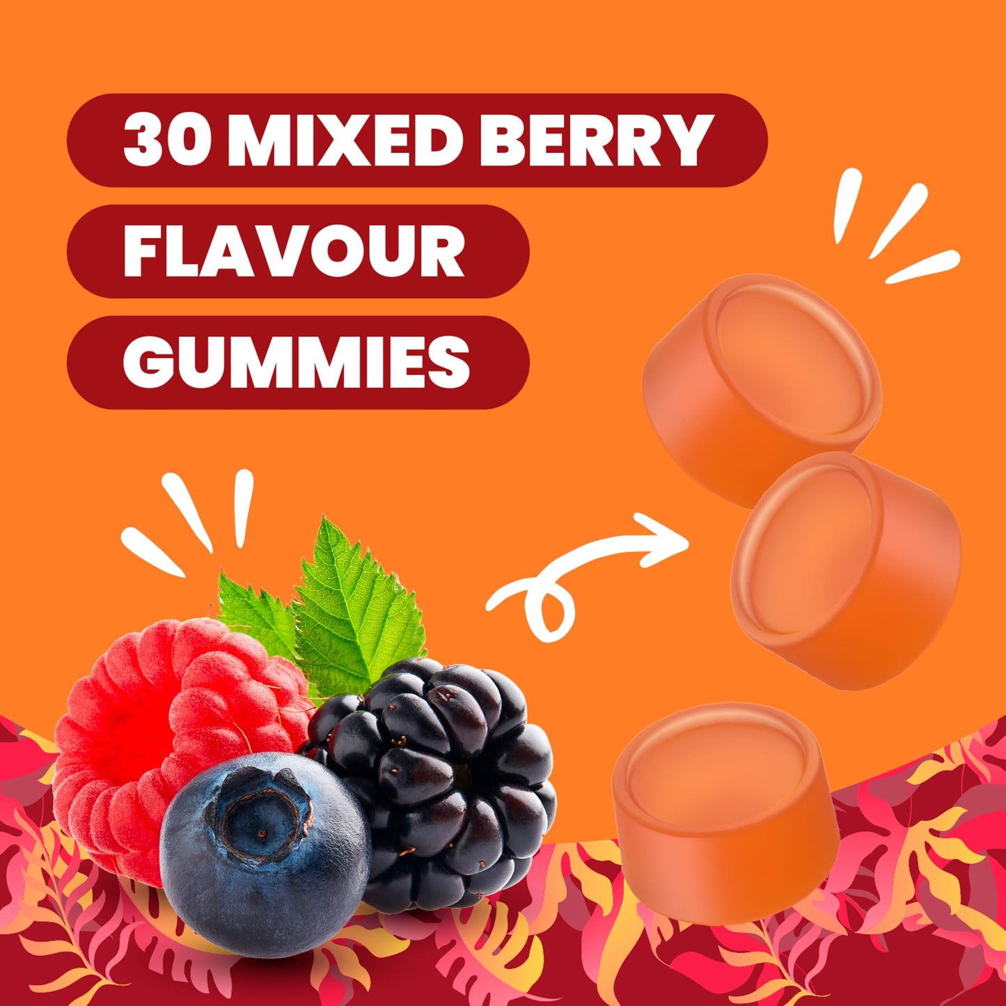 Haliborange Iron+ Energy Support Mixed Berry Gummies 30s — image 3