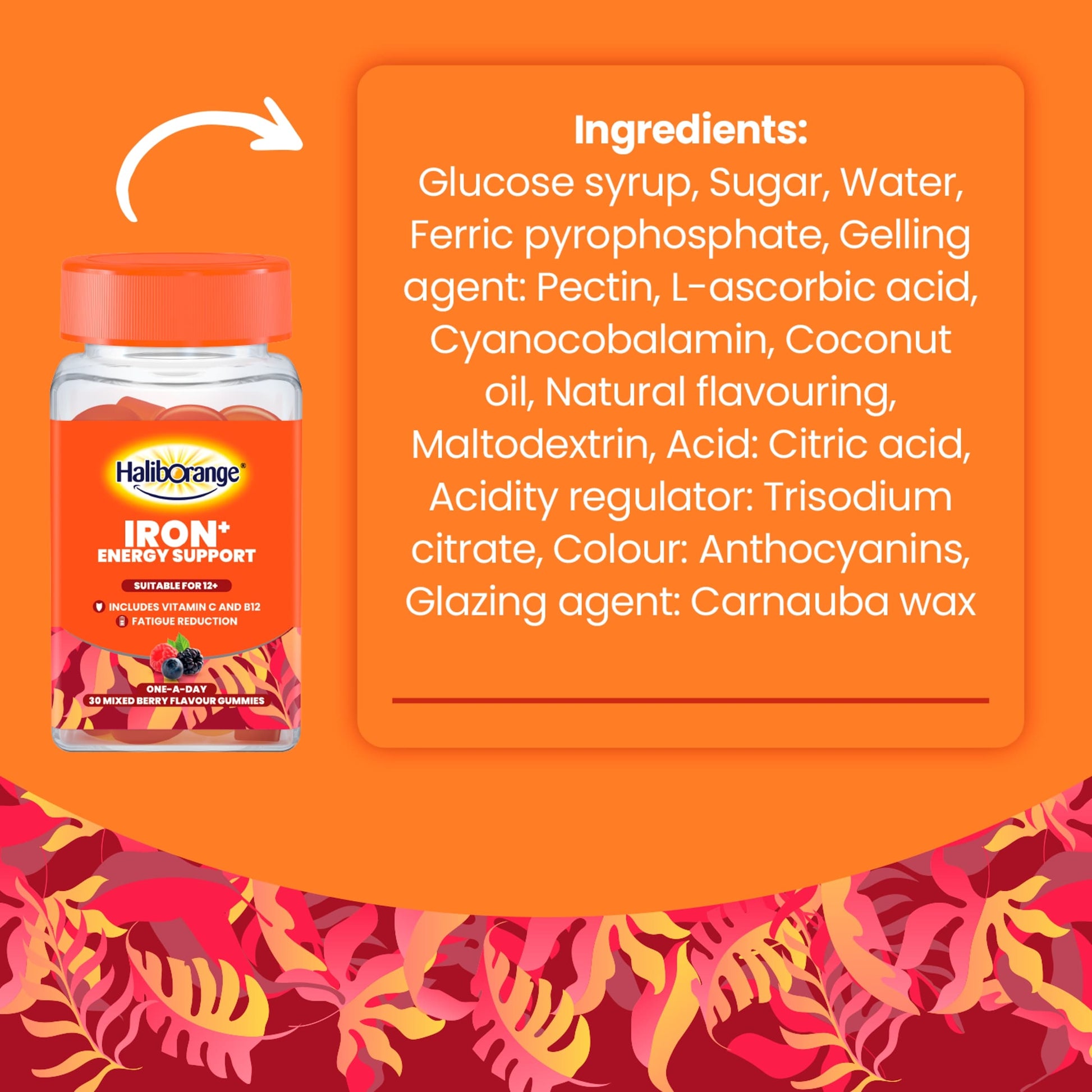 Haliborange Iron+ Energy Support Mixed Berry Gummies 30s — image 4