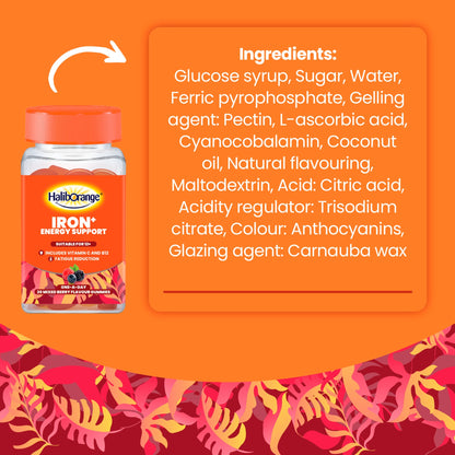 Haliborange Iron+ Energy Support Mixed Berry Gummies 30s — image 4
