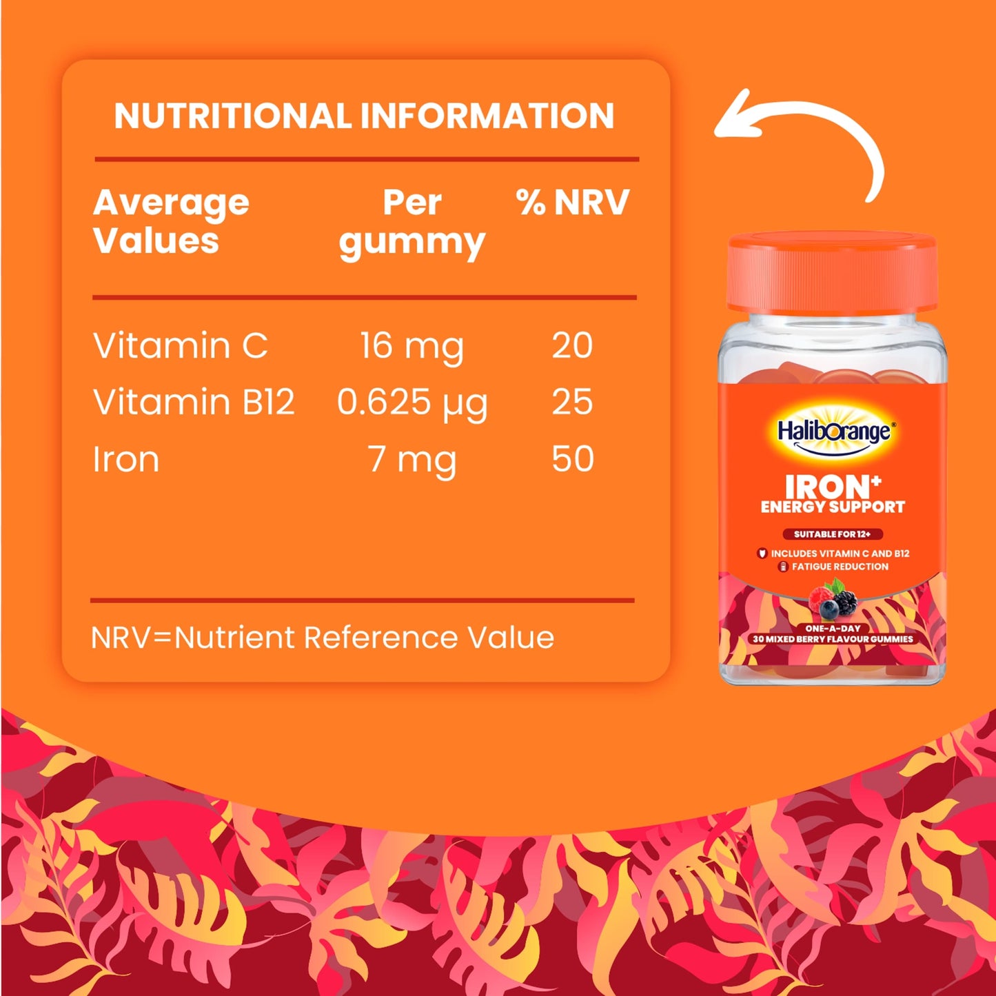 Haliborange Iron+ Energy Support Mixed Berry Gummies 30s — image 5