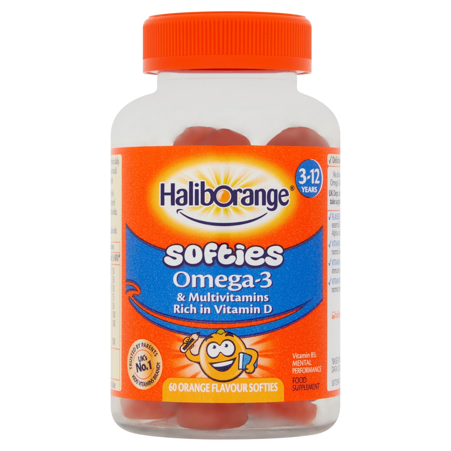 Haliborange Multivitamin with Omega-3 Orange Softies 60s — image 1