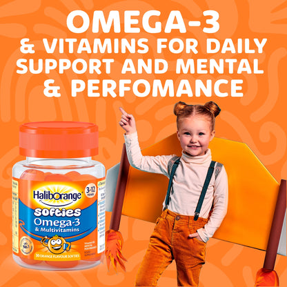 Haliborange Multivitamin with Omega-3 Orange Softies 60s — image 2