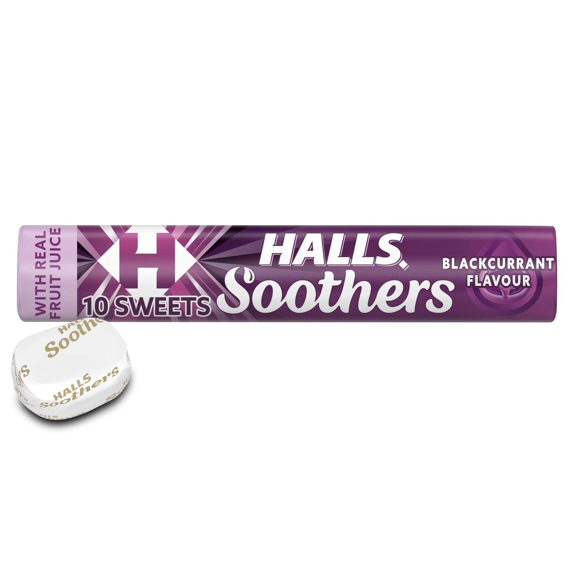 Halls Soothers Blackcurrant Sweets with Liquid Centres 45g — image 1