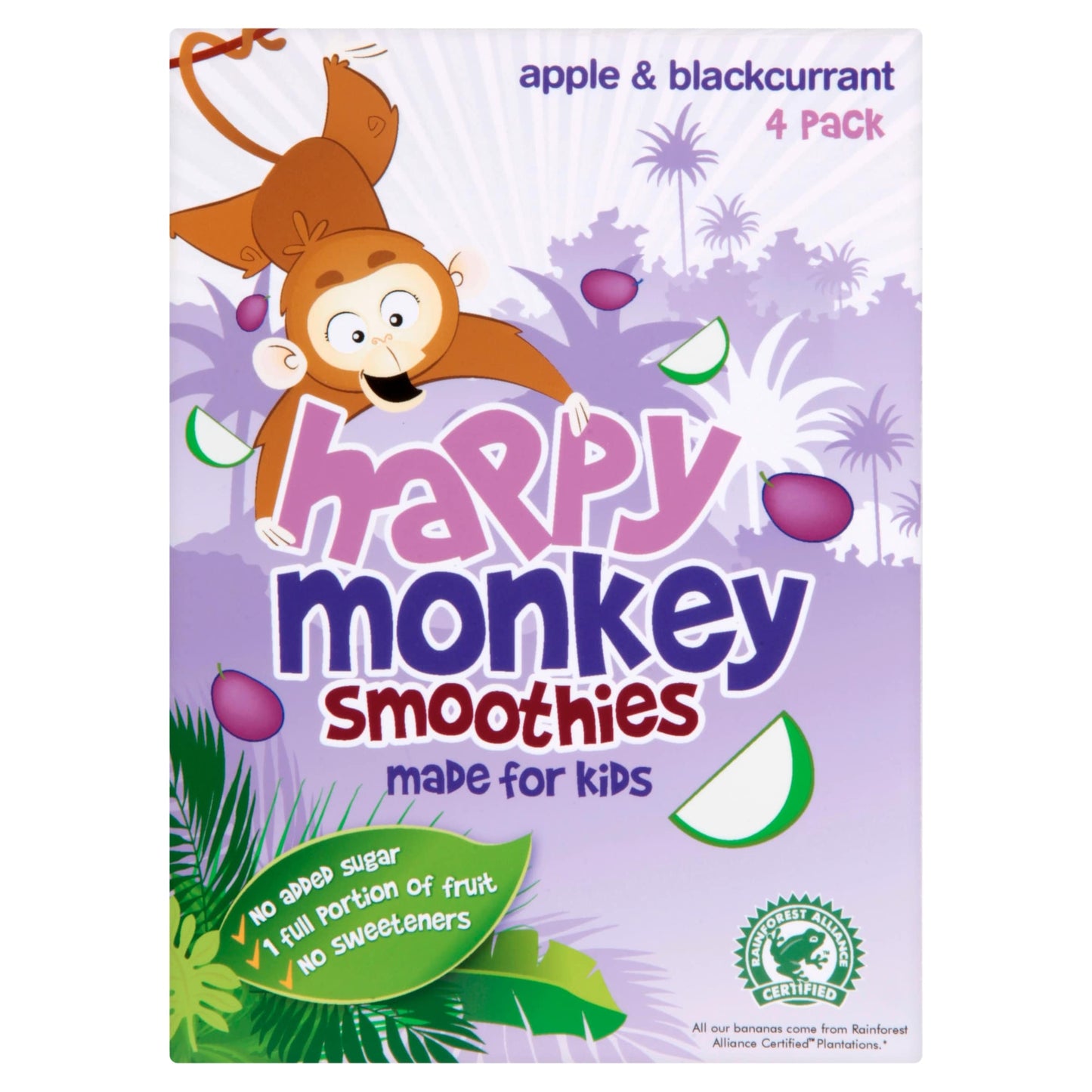 Happy Monkey Smoothies Apple & Blackcurrant 180ml — image 1