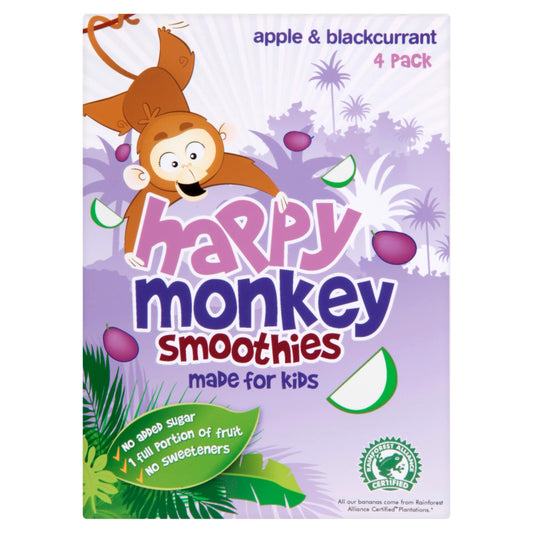 Happy Monkey Smoothies Apple & Blackcurrant 180ml — image 1