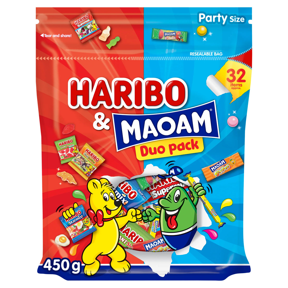 Haribo And Maoam Duo Pack Chewy And Gum Sweets 450G — image 1