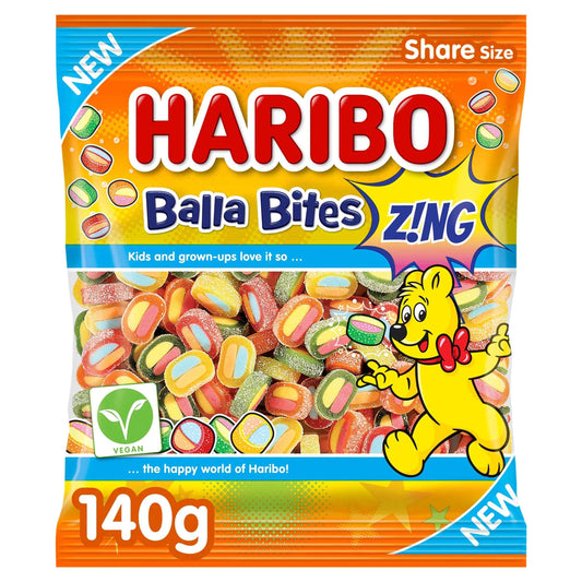 HARIBO Balla Bites Z!ng 140g — Great British Imports