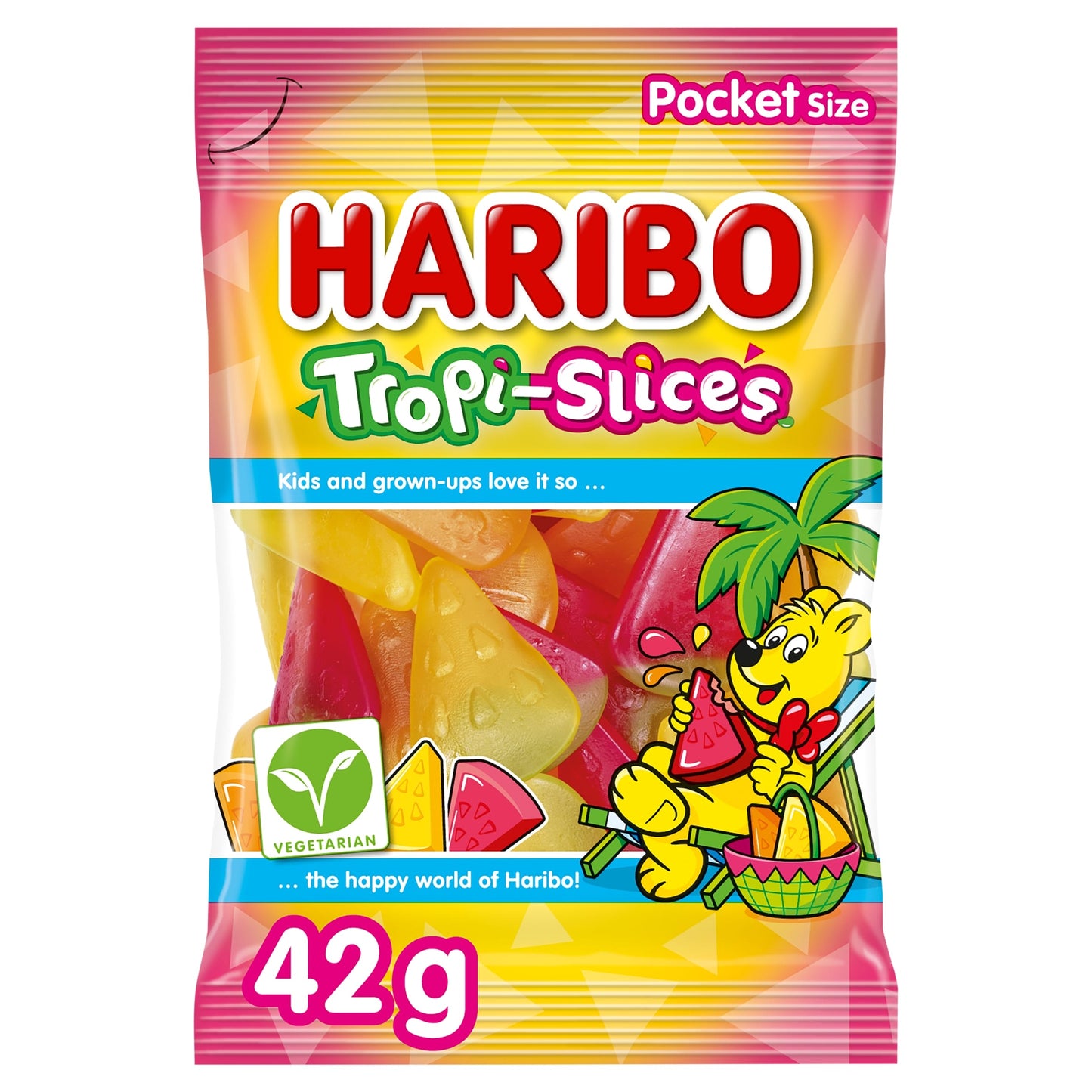 Haribo Vegetarian Tropi-Slices Pocket Size Bag 42g — image 1