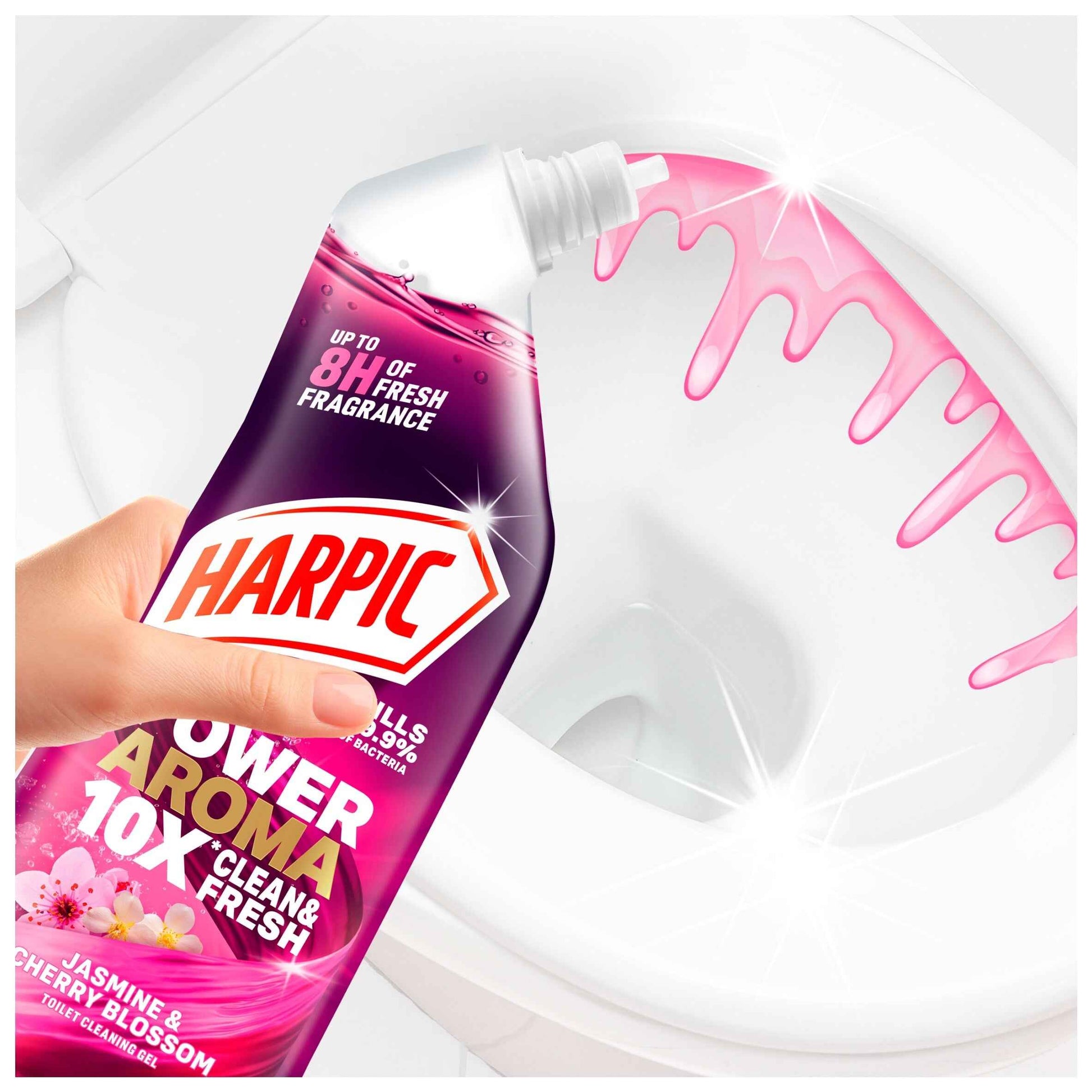 HARPIC Power Aroma Jasmine & Cherry Blossom Toilet Cleaning Gel 750ml