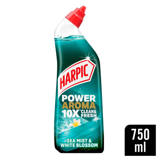 HARPIC Power Aroma Sea Mist & White Blossom Toilet Cleaning Gel 750ml