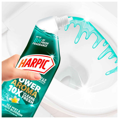 HARPIC Power Aroma Sea Mist & White Blossom Toilet Cleaning Gel 750ml