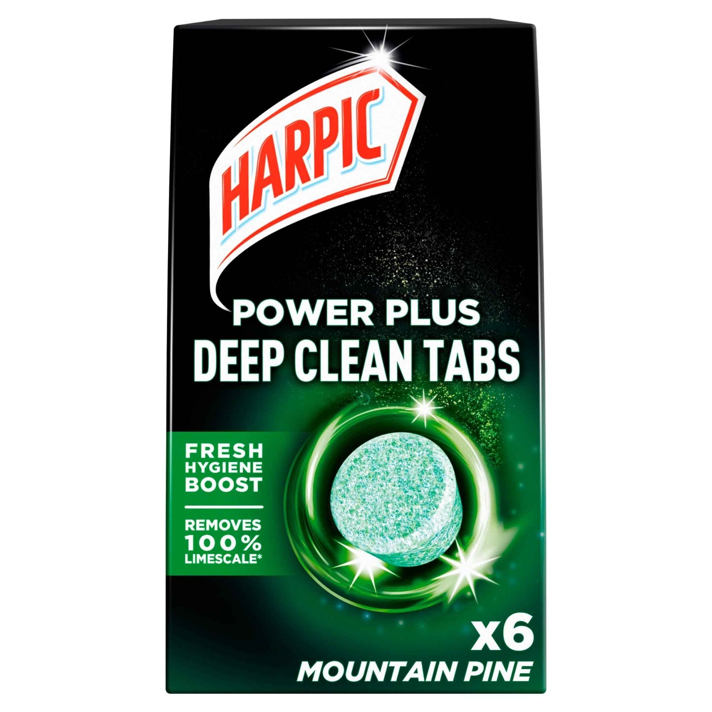 HARPIC Power Plus Deep Clean Mountain Pine Tabs 6 Pack 135g