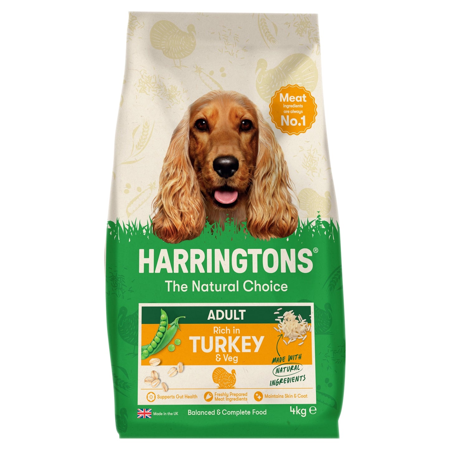 Harringtons Adult Dog Food Turkey & Vegetable 4Kg — image 1