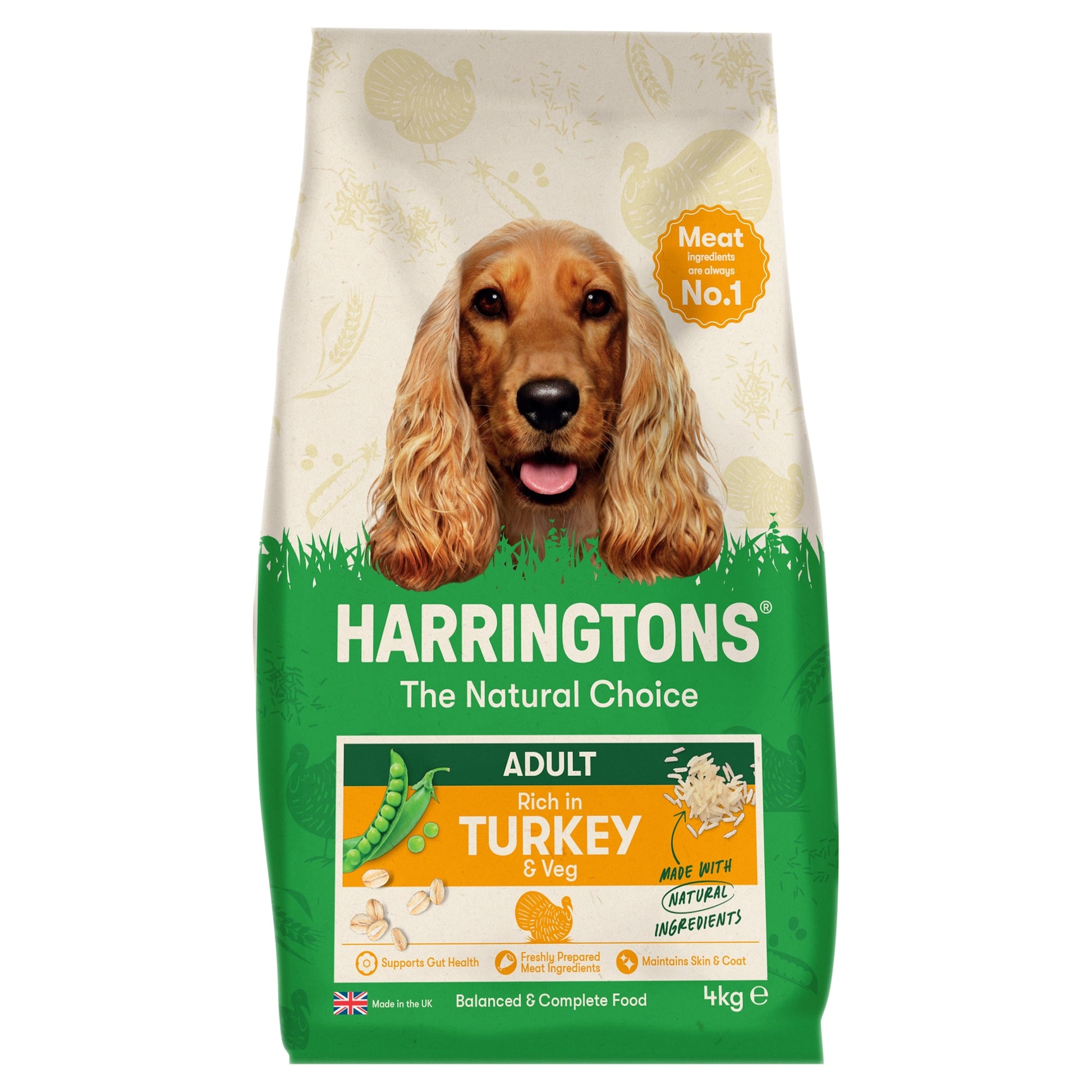Harringtons Adult Dog Food Turkey & Vegetable 4Kg — image 1