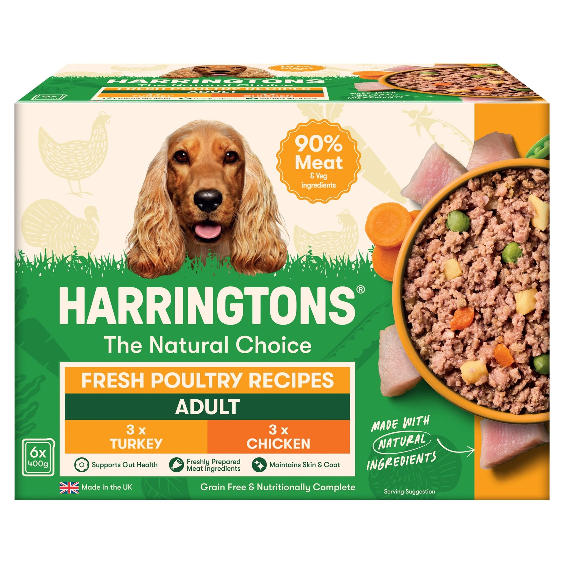 Harringtons Poultry Selection Box Dog Food 6X400g — image 1