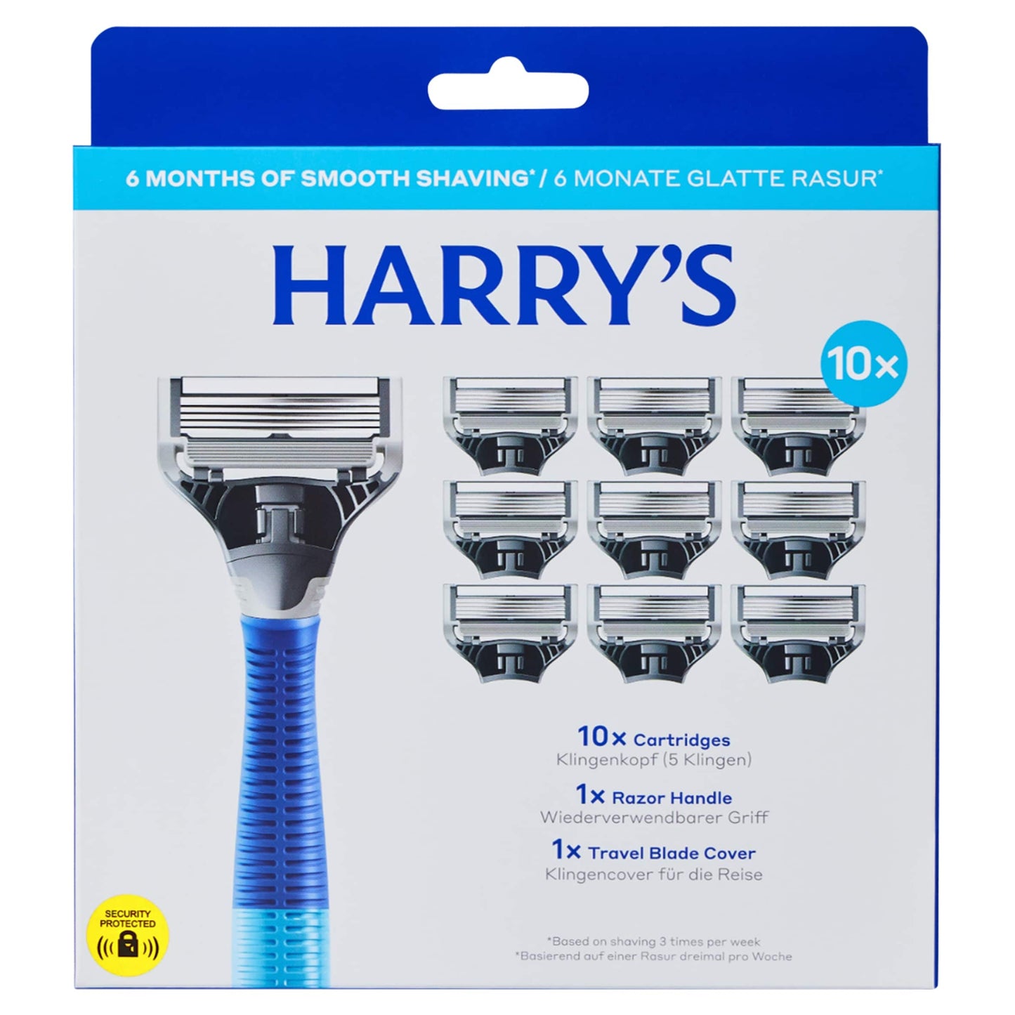 Harry's Razor and 10 Blades Indigo Set — image 1