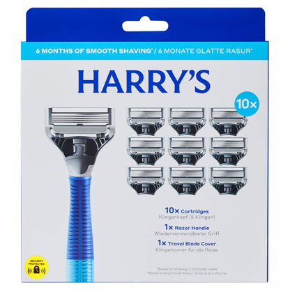 Harry's Razor and 10 Blades Indigo Set — image 1