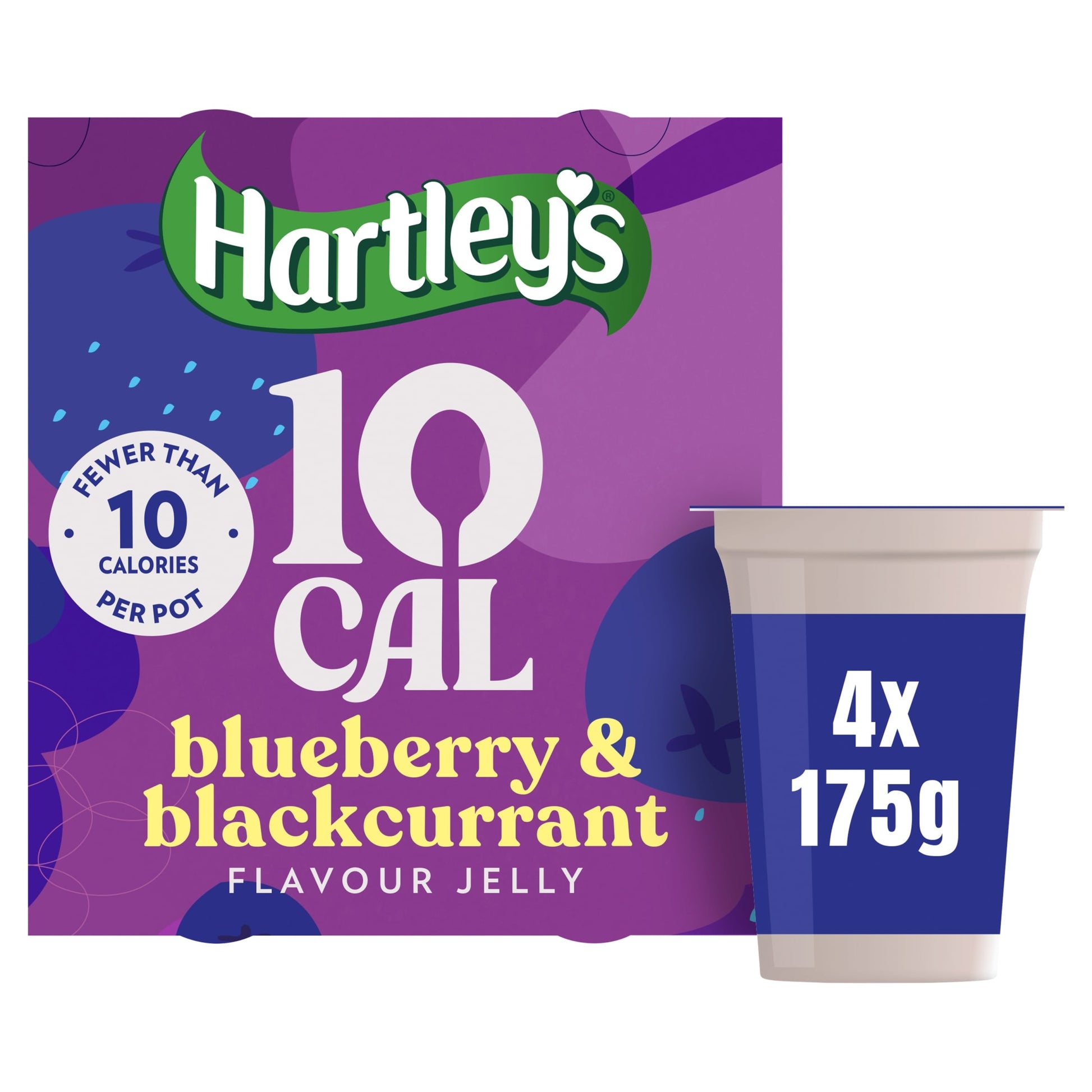 Hartley's 10 Cal Blueberry & Blackcurrant Flavour Jelly 4x175g — image 1