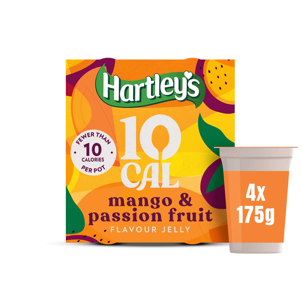 Hartley's 10 Cal Mango & Passionfruit Jelly 4x175g — image 1