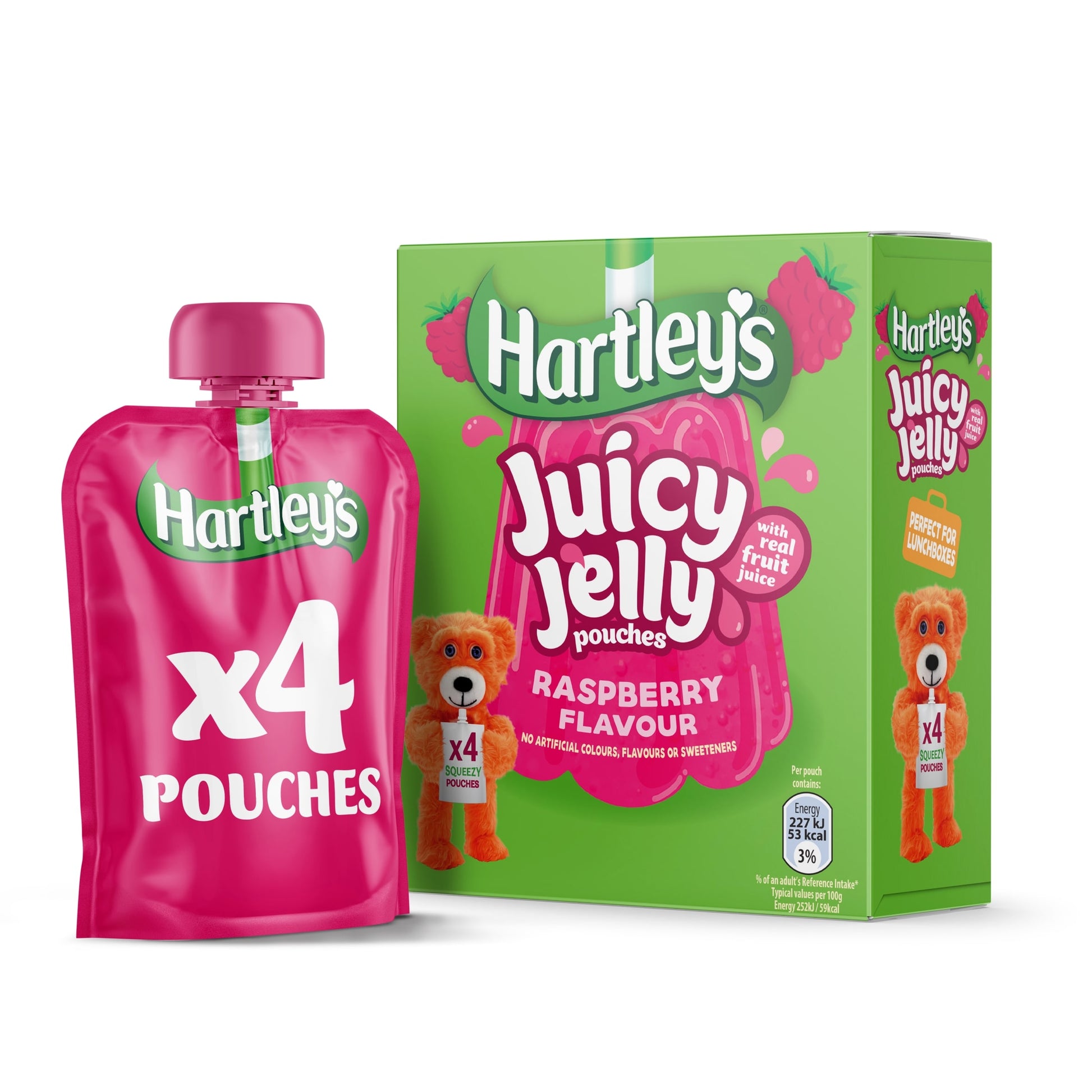 Hartley's Raspberry Jelly Pouch Multipack 4x90g — image 3