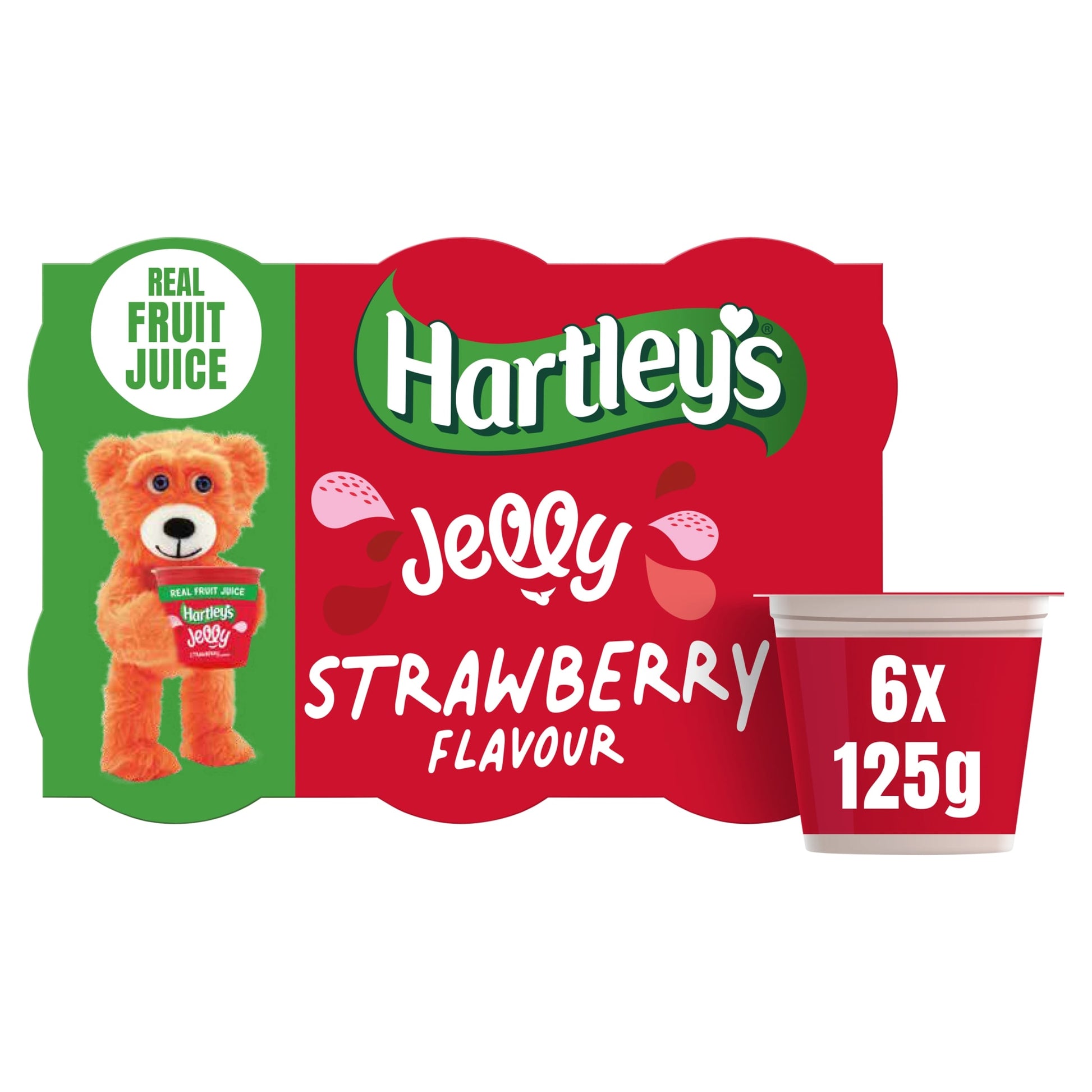 Hartley's Strawberry Flavour Jelly 6 x 125g — image 1