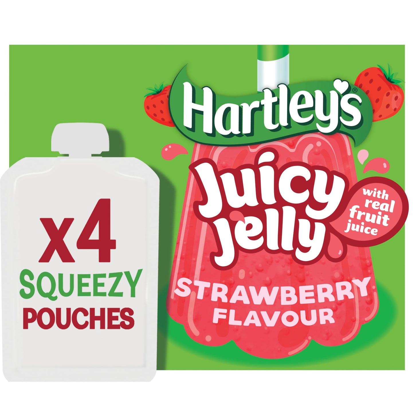 Hartley's Strawberry Jelly Pouch Multipack 4x90g — image 1