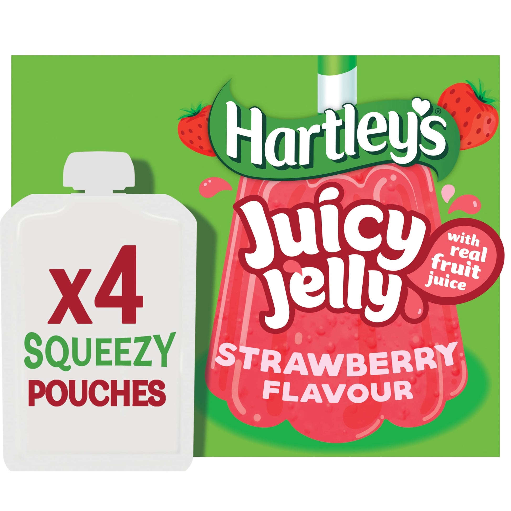 Hartley's Strawberry Jelly Pouch Multipack 4x90g — image 1