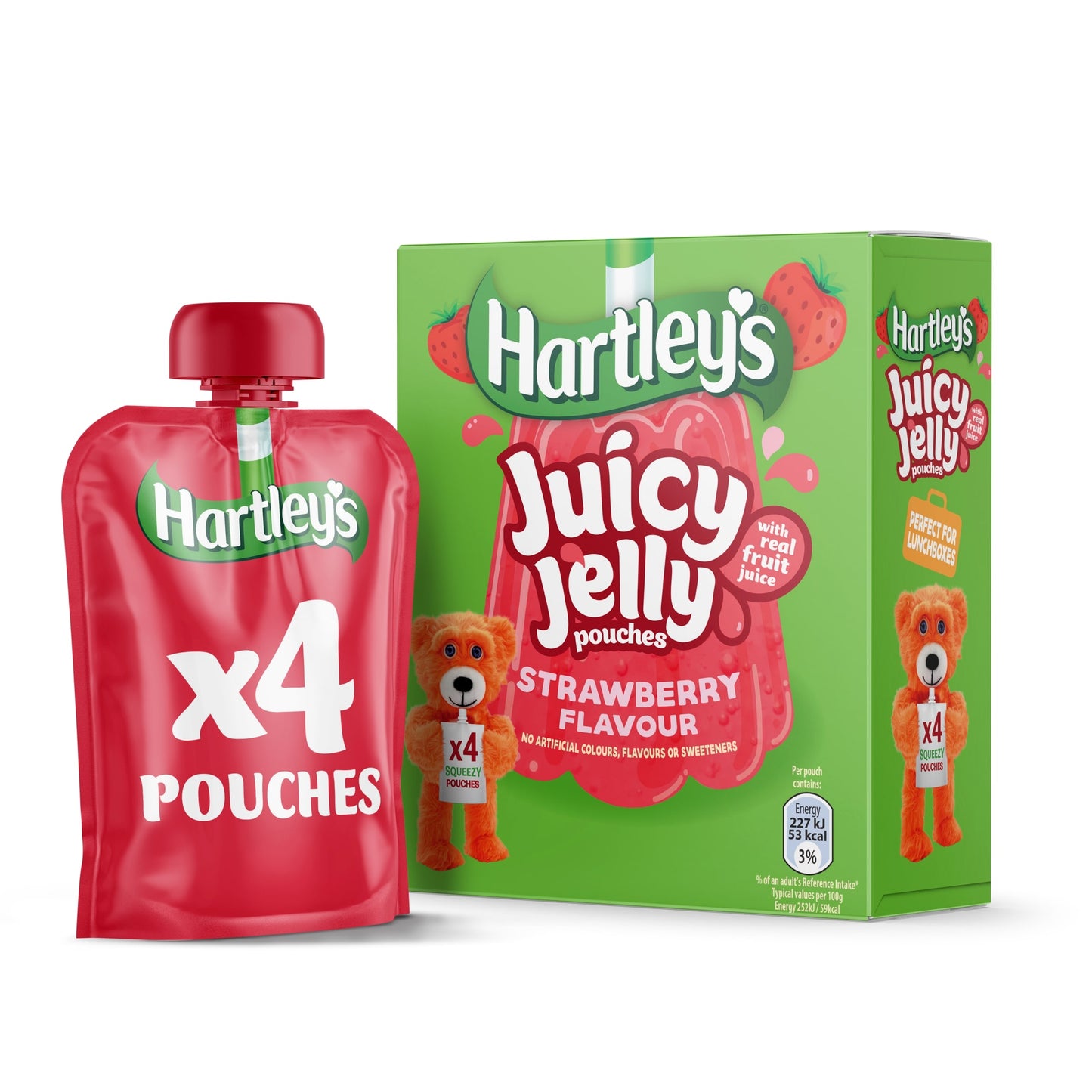 Hartley's Strawberry Jelly Pouch Multipack 4x90g — image 3