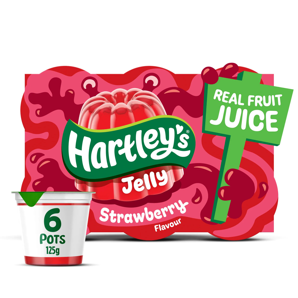 HARTLEYS M/PACK RTE STRAWBERRY JELLY 6 X 125G — image 1
