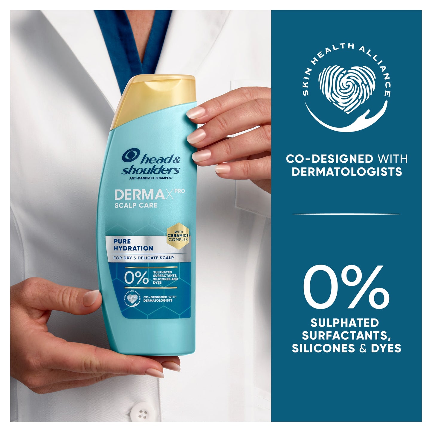 Head & Shoulders Anti- Dandruff Shampoo Derma X Pro Scalp Care Pure Hydration 300ml — image 2