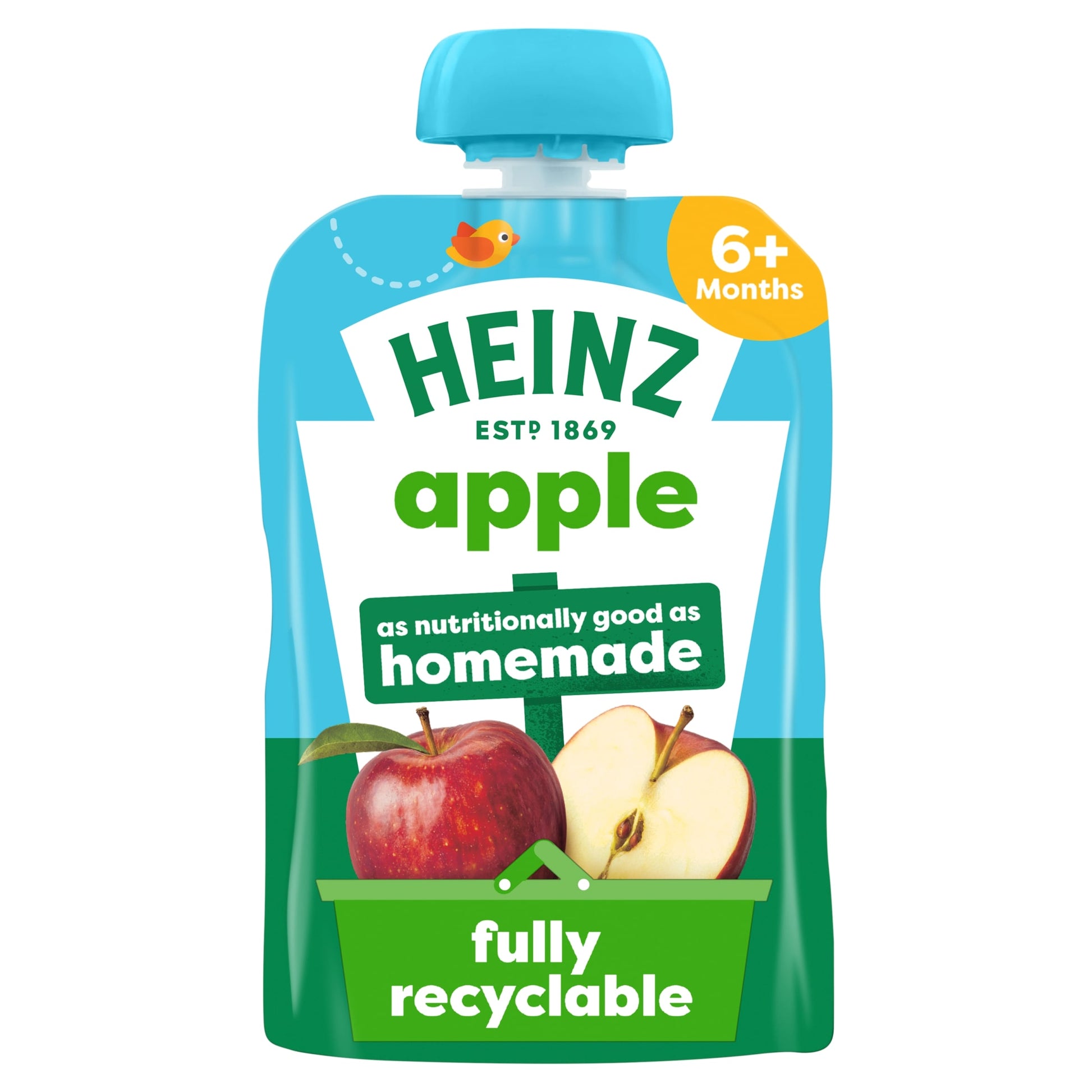Heinz Apple Baby Food Fruit Puree Pouch 100g — image 1