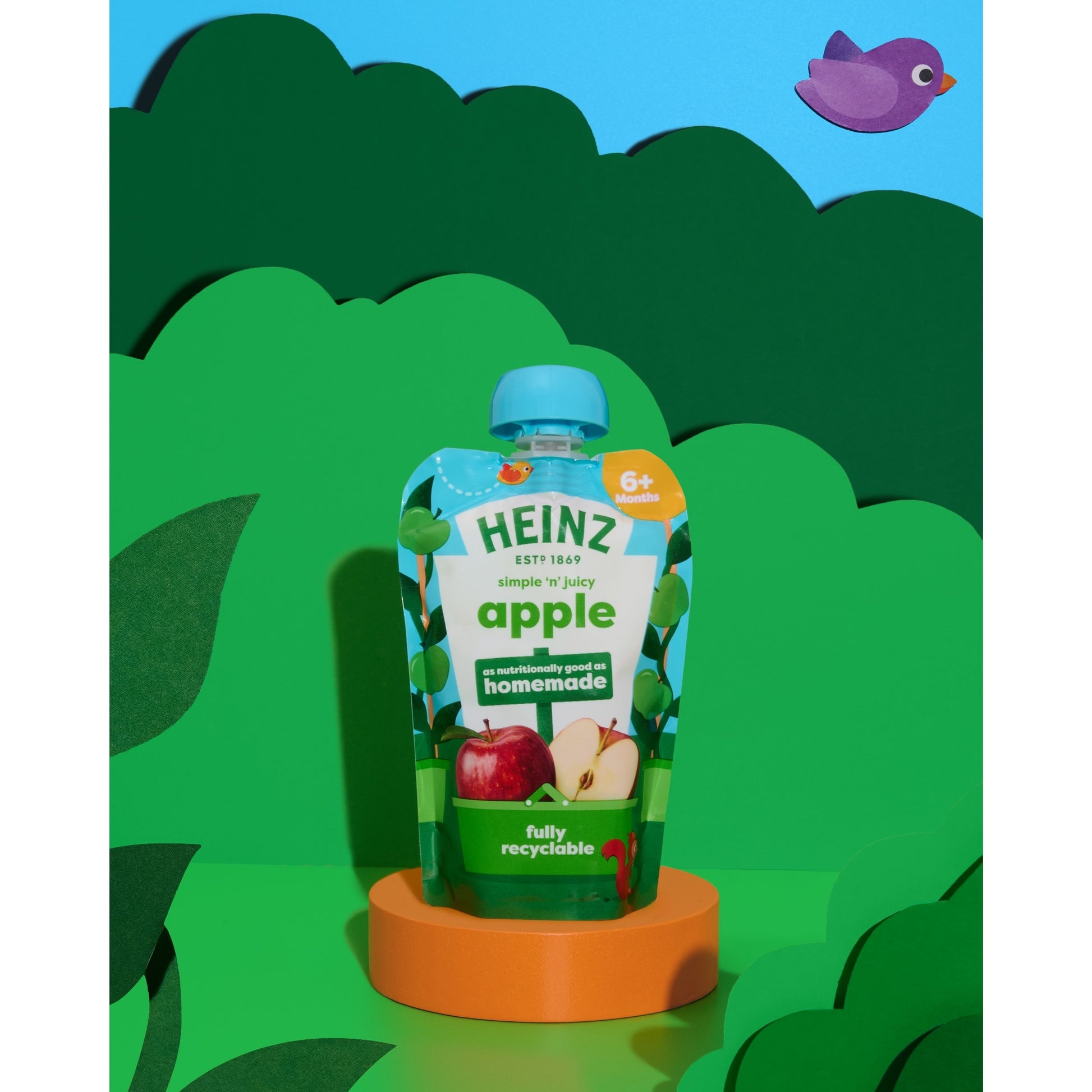 Heinz Apple Baby Food Fruit Puree Pouch 100g — image 2