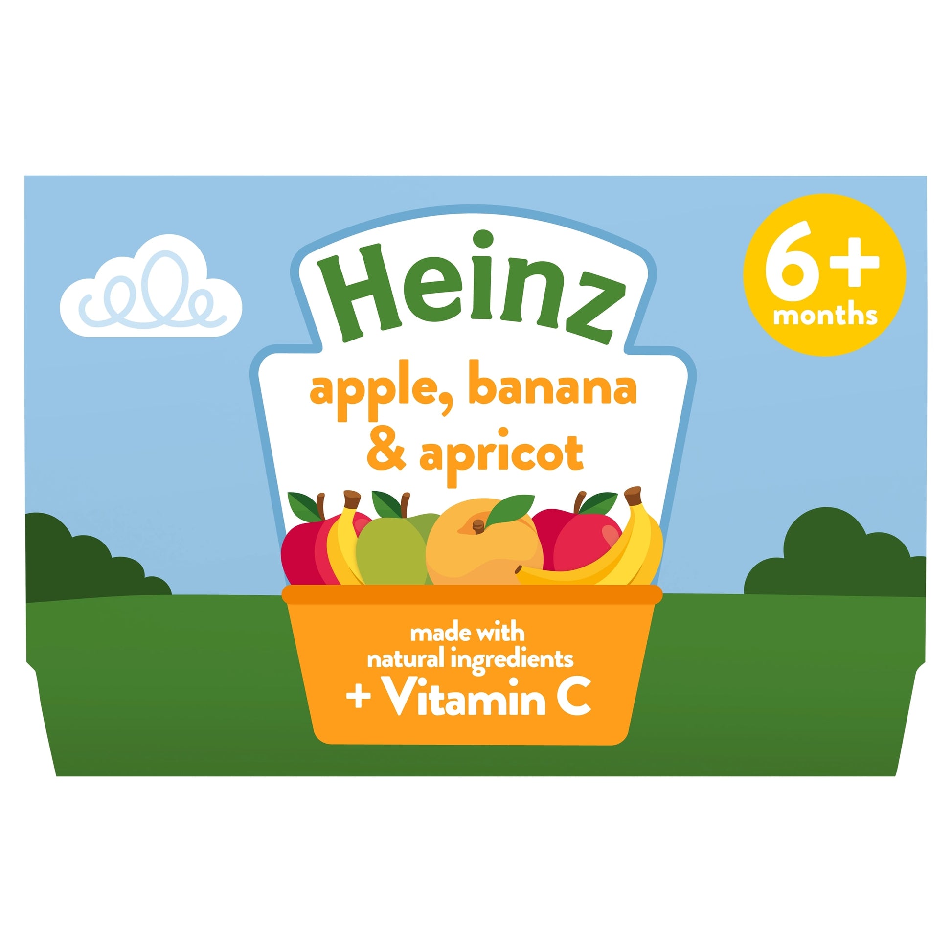 Heinz Apple, Banana & Apricot Baby Food 4 x 100g — image 1