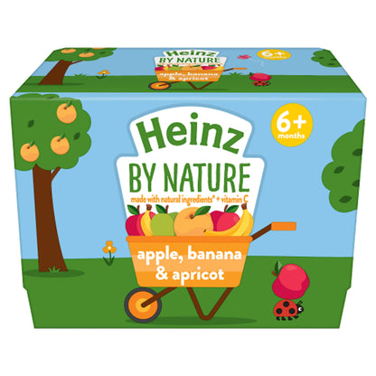 Heinz Apple, Banana & Apricot Baby Food 4 x 100g — image 2