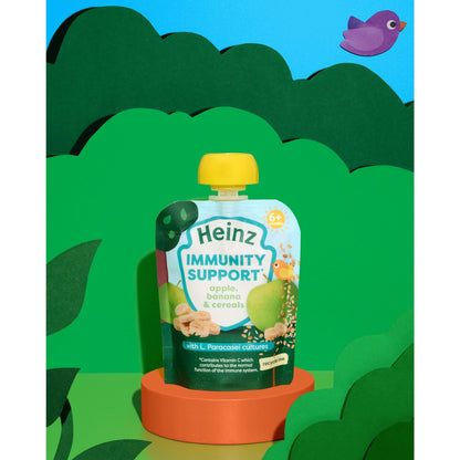 Heinz Apple, Banana & Cereals Immunity Support Baby Food Pouch 85g — image 2