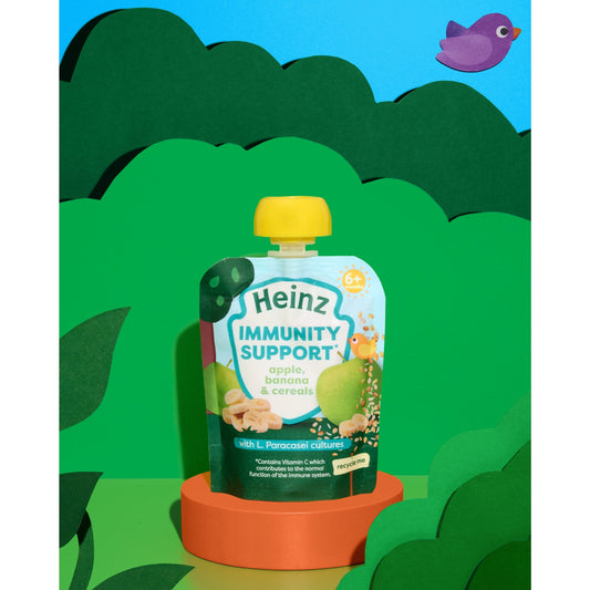 Heinz Apple, Banana & Cereals Immunity Support Baby Food Pouch 85g — image 2