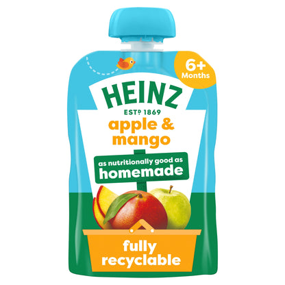 Heinz Apple & Mango Baby Food Fruit Puree Pouch 100g — image 1