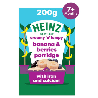 Heinz Banana & Berries Porridge Baby Food 7m+ 200g — image 1