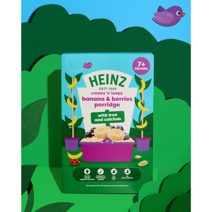 Heinz Banana & Berries Porridge Baby Food 7m+ 200g — image 2