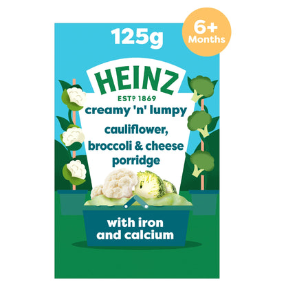 Heinz Cauliflower Broccoli & Cheese Porridge Baby Food 6m+ 125g — image 1